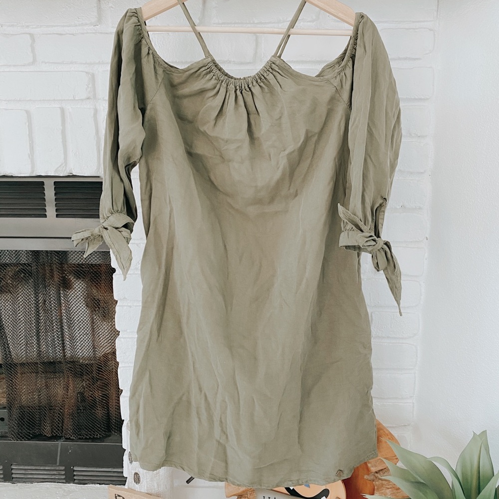 Green Off The Shoulder Dress